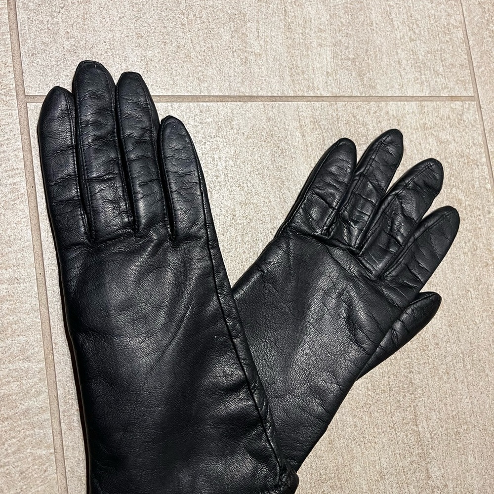 Flowers 7.5 women's leather gloves
